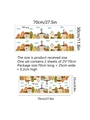 Detailed size chart for cartoon castle and windmill wall stickers showing 70x30cm layout - 25*70cm