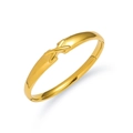 Minimalist gold-finished stainless steel bracelet with polished cross X design - Knot Style (TT0687)