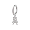 Silberne Bären-Ohrhänger mit klaren Zirkonsteinen in eleganter Bären-Silhouette - Silber Bär Stil (EK00048)
