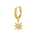Orecchini a stella dorati con zirconi micro-pavé e pendente a stella ottagonale - Stile Stella a Otto Punte (EK00118)