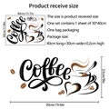 Dettaglio degli adesivi murali caffè con dimensioni ricevute e misure finali posate - 30x40cm