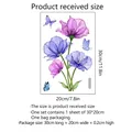 Größentabelle für transparente lila Blumen- und Schmetterling-Wandaufkleber 30x20cm - 30*20cm (1 Blatt)
