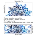 Blue mandala flower wall stickers with 90x30cm self-adhesive DIY home decor decals - 30x90cm Single Sheet / Blue