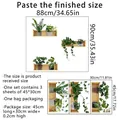 Potted green plants wall decal set with 3 sheets measuring 88x90 cm for room decor - Set of 3 (30x45cm)