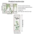 Tabella taglie per adesivi murali foglie verdi 88x58cm con scritte per il relax - 22*58*4PCS