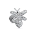 Silver bee tragus piercing stud with sparkling cubic zirconia on white background - Bee Shape (CD00958 White Gold Plated) / Silver
