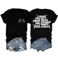 Détail de l'imprimé I Hope You Heal sur t-shirt noir avec short en jean délavé - Noir (Motif blanc)