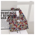 Bolsa de compras ligera de nailon con estampado floral y etiqueta de EMIS - Estilo 3