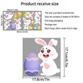 Easter rabbit and colorful eggs wall stickers set with butterflies for home decoration - 30x30cm (Set of 2)