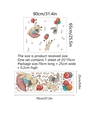 Vue détaillée des dimensions et guide de pose du sticker mural lapin pour déco intérieure - Lapin de Dessin Animé Ballon (MS6182-ZY) / 25*70cm