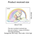 Cartoon elephant and rainbow wall sticker for bathroom decor, measuring 30x20 cm - 30*20*1pcs