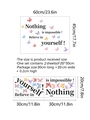 Detail showing self-adhesive wall decals with butterflies and motivational quote Nothing is impossible - 30*20cm (2 Pcs Set)