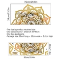 Stickers muraux mandala dégradé orange et or avec dimensions de mise en page 76x39cm - Motif Mandala B (MS4226)