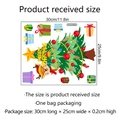 Pegatinas navideñas para inodoro con árbol de Navidad, reno y texto decorativo - 25*30cm