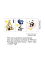 Detailed view of 3-piece glow panda wall stickers with dimensions 10x12cm for home decoration - Cartoon Panda Star Tent Patterns (YCG6024-ZY)