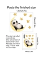Adesivi murali panda luminoso su luna con layout 10x12cm per decorazione camera bambini - 12*10cm (1 Set)