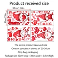 Valentine's Day gnome heart wall sticker set 4 sheets for festive room decoration - Gnome Heart Style (ct034) / 20x30cm, 4 Sheets/Pack
