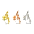 Lot de boucles d'oreilles éclair en or, or rose et argent avec pavé de zircons - Style Éclair (EGD2395)