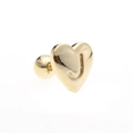 Golden heart-shaped screw back stud earring with letter J engraving for cartilage piercing - Letter J-Gold