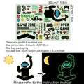 Pegatinas de pared luminosas de videojuegos con mando fluorescente e iconos de game zone - Tema Gaming (YCG4024-ZC) / 30x20cm