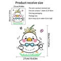 Specifiche dettagliate delle dimensioni per l'adesivo da parete pulcino in PVC 25x30cm - 30*25cm (1 Foglio)