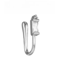 Clip per naso a U senza foro con zircone rettangolare e finitura in argento lucido - Stile Zirconia Rettangolare (EGJ0197 Argento)