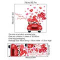 Muursticker met kabouter en hartballonnen voor slaapkamer met rode auto en roos - 30x90cm