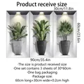 Set of 3 creative 3D faux window wall stickers featuring realistic green potted plants - 30*60cm*3PCS