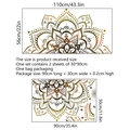 Golden mandala flower wall sticker 110x56cm self-adhesive vinyl decal for home decor - Mandala Large Style (MS4166-ZC)