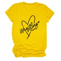 Close-up of bright yellow wrestling mom t-shirt with heart graphic and soft fabric texture - Yellow (Black Font)