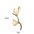 Spilla a fiore di magnolia elegante con petali di giada Hetian e perle d'acqua dolce - Magnolia (XX0161)