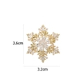 Eleganter Schneeflocken-Anstecker mit Zirkonia-Steinen in Größe 3,6cm x 3,2cm - Rotierender Schneeflocken-Stil (XX0159)