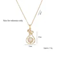 Collana con pendente sacchetto fortuna dorato con zirconi e pietra occhio di gatto - Stile Sacchetto della Fortuna Dorato (X0925)