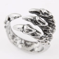 Retro dragon claw open ring with vintage silver finish and adjustable punk rock style design - Retro Silver Dragon Claw Style (wl013080657)