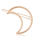 Minimalistische goldfarbene Haarklammer in Mondsichelform mit Metall-Linien-Design - Gold Mondstil (wl11051060)