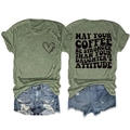 Olive green mom t-shirt with heart graphic and bold back lettering detail flat lay - Olive Green (Black Font)