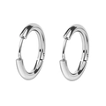 Orecchini a cerchio da uomo in acciaio inossidabile argento dal design minimalista classico - 12mm / Argento