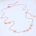 Collana in acciaio inossidabile oro rosa con pendenti a stella e catena a maglie regolabile - Stile Stelle Multiple a Cinque Punte (121210) / Oro rosa