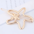 Goldene Doppelstern-Haarklammer aus Metall mit minimalistischem Stern-Design - Doppelstern Überlappungsstil (0414231) / Gold