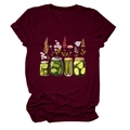Détail du t-shirt bordeaux avec illustration vintage de bocal à cornichons et fleurs - S / Bordeaux