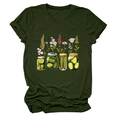 Détail de l'imprimé bocal de cornichons et fleurs sauvages sur T-shirt vert foncé - S / Vert Militaire