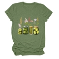 Détail de la texture en coton mélangé et de l'imprimé floral de bocaux sur le t-shirt vert - S / Vert olive
