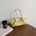 Borsa tote giallo chiaro a forma di nuvola con fiocco e manico lungo a spalla - Giallo