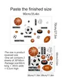 Tableau des tailles détaillé pour stickers sport avec dimensions de 90x70cm une fois posé - 30*60cm *2PCS