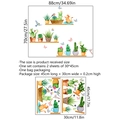 Adesivi murali acquerello con cactus e gatti per decorazione soggiorno 88x70cm - Cactus e Gatto (30x45cm*2PCS)