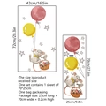 Cartoon mouse with balloons and stars wall sticker for kids room home decoration - 25*70cm