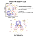 Unicorn and fairy wall sticker set including rainbow and stars in two layout sheets - Unicorn Fairy Set / 2 Sheets