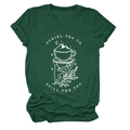 Détail du t-shirt vert foncé avec imprimé graphique Suriel Tea Co et col ras du cou - S / Vert Vintage (Impression Blanche)