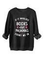 Détail de la doublure polaire et du slogan sur un sweat noir pour amateurs de livres - Noir