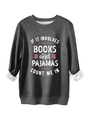 Détail de la doublure polaire chaude et du slogan sur le sweat-shirt gris foncé - Gris clair